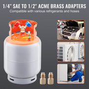 Load image into Gallery viewer, Amocart Refrigerant Recovery Tank 50 LBS Capacity 400 psi Portable Cylinder Tank with Y-Valve for Liquid/Vapor, for R22/R134A
