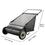 SucceBuy Tow Behind Lawn 21/26/44/50in Sweeper Large Capacity Heavy Duty Leaf & Grass Collector with Adjustable Sweeping Lawn
