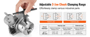Bild in Galerie-Viewer laden, Amocart Precision Milling Rotary Table 4''/100mm Horizontal Vertical Model with 3-Jaw Chuck Indexing Tools for Milling Machines
