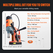 Bild in Galerie-Viewer laden, Amocart 1300W 1400W 2" Electric Drilling Machine Magnetic Drill Press Boring Diameter Power Drill 810 PRM Drill
