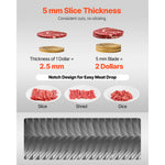 SucceBuy Meat Cutter Machine Blade 5/7mm Replacement Commercial Blade for Model 90 Food Slicer Stainless Steel for Boneless Meat