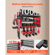 Charger l'image dans la visionneuse de galerie, Amocart 3-Layer Power Tool Wall Mount Holder Pegboard Wall Storage Tool Set Drill Screwdriver Storage Rack for Workshop/Garage
