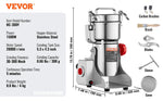 Amocart 150-2500g Electric Grain Mill Grinder Commercial Swing Spice Grinders for Dry Herbs Grains Spices Cereals Coffee Corn