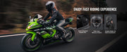 Charger l'image dans la visionneuse de galerie, Amocart Full Face Motorcycle Helmet Smart Street ABS &amp; High Density Helmet with Bluetooth Slot &amp; Interchangeable Len, for Adult
