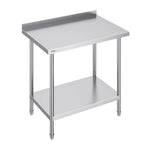 Amocart Stainless Steel Work Table Commercial Heavy Duty Food Prep Worktable with Adjustable Height for Restaurant Home