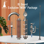 HOOLOO D8/15 Home Distiller Alcohol Distiller Hydrosol Essential Oil Still Copper Moonshine Apparatus Multifunctional Distiller