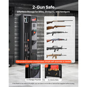 Charger l'image dans la visionneuse de galerie, Amocart Gun Safe Cold-Rolled Steel Fireproof Cabinet with Keypad &amp; Key with Magazine and Lighting Adjustable Racks for Rifles
