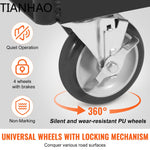 SucceBuy 1500LBS Drywall Sheet Cart Panel Dolly with Deck & 5" Swivel Wheels Handling Wall Sheetrock Lumber for Garage Warehouse