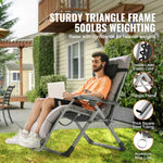 Amocart Zero Gravity Chair Zero Gravity Recliner Lounge Chair Adjustable Anti Gravity Chair with Cushion Footrest and Cupholder