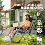 Charger l'image dans la visionneuse de galerie, Amocart Zero Gravity Chair Zero Gravity Recliner Lounge Chair Adjustable Anti Gravity Chair with Cushion Footrest and Cupholder
