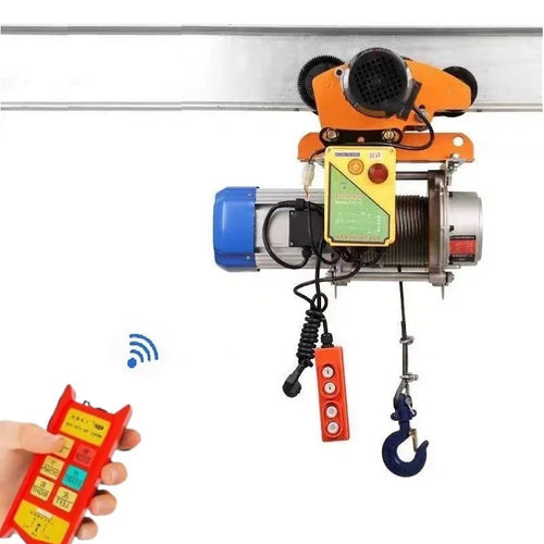 Electric Winch With Pulley,1500KG/1.5T Remote Control Lifting Crane Winch 30m, Electric Lifting Motor 110V/220V/380V