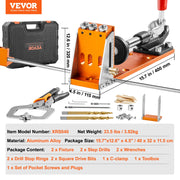 Bild in Galerie-Viewer laden, Amocart 30 Pcs Pocket Hole Jig Kit Adjustable &amp; Easy to Use Pocket Hole Jig System with Step Drills Wrenches Drill Stop Rings

