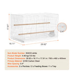 Amocart 30In Flight Bird Cage Stackable Divided Small Animal Cage for Kinds of Birds Pet Travel Birdcage with Handle and Perche
