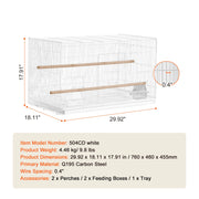 Bild in Galerie-Viewer laden, Amocart 30In Flight Bird Cage Stackable Divided Small Animal Cage for Kinds of Birds Pet Travel Birdcage with Handle and Perche
