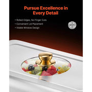 Charger l'image dans la visionneuse de galerie, SucceBuy 8 Qt 2 4 Pack Chafing Dish Buffet Set Stainless Steel Chafer with 4 Full Size Pans Rectangle Catering Warmer Server
