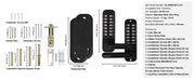 Bild in Galerie-Viewer laden, Amocart Mechanical Keyless Entry Door Lock Single/Double -Sided 14 Digit Keypad and Handle Embedded
