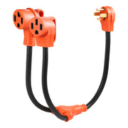 Charger l'image dans la visionneuse de galerie, Amocart Y Splitter Adapter 4 Prong Outlet 240 V Dryer with Grip Handle 10 AWG STW Wire/6/3+8/1 STW Wire for EV Charger Dryer RV
