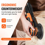 SucceBuy Random Orbital Sander 350W Brushless 10000 PRM 6 Variable Speed Electric Orbital Sander for Woodworking Detail Sanding