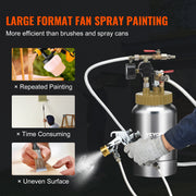 Bild in Galerie-Viewer laden, Amocart 2L/0.5gal Spray Paint Pressure Pot Tank Lightweight Air Paint Pressure Pot 1.8mm Nozzle Spray Paint Gun 3m Hoses
