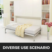 Bild in Galerie-Viewer laden, Amocart Murphy Wall Bed Hardware Kit Spring Mechanism Horizontal Stainless queen Size With 2 Steady Bed Legs Quick Set Up White
