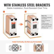 Charger l'image dans la visionneuse de galerie, Amocart Heat Exchanger 5"x 12" 80 Plates Brazed Plate Stainless Steel For Floor Heating Water Heating Snow Melting Beer Cooling

