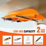 SucceBuy Kayak Ceiling Storage Rack Ceiling Storage Rack for 2 Kayak Canoe SUP Adjustable Height Overhead Kayak Holder Hanger