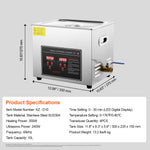 SucceBuy 2L 3L 6L 10L 22L 30L Ultrasonic Cleaner Stainless Steel Portable Heated Cleaning Washing Machine Ultrasound Appliance