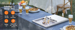 Amocart Drop in Ice Chest Stainless Steel Ice Cooler Commercial Ice Bin with Sliding Cover Outdoor Kitchen Ice Bar
