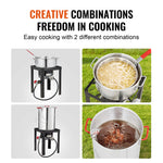 SucceBuy Gas One Turkey Fryer Propane Burner Complete Kit 30 Qt. Turkey and 10 Qt. Fish Fryer Boiler Steamer Set