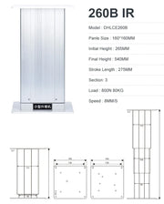 Load image into Gallery viewer, Electric Table Lift Tatami Column 12V 24V DC Motor Control Support Pillar Aluminum 100kg Load Adjustable Desk Platform Actuator
