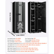 Charger l'image dans la visionneuse de galerie, Amocart Gun Safe Cold-Rolled Steel Fireproof Cabinet with Keypad &amp; Key with Magazine and Lighting Adjustable Racks for Rifles
