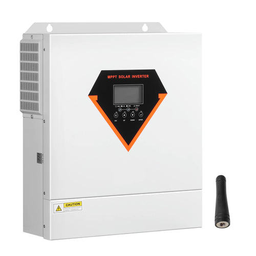 Amocart Hybrid Solar Inverter 3000W All in One Pure Sine Wave Charger, Built-in 100A MPPT Solar Controller for Off-Grid System