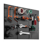 Amocart 24"x12" 2/3/4pcs Metal Pegboard Panels Steel Wall Tools Organizer Garage Storage Peg Panel for Workbench Office Craft