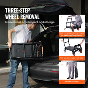 Charger l'image dans la visionneuse de galerie, Amocart 300 lbs Folding Hand Truck Aluminum Lightweight Platform Cart Portable Telescopic Utility Dolly for Moving Shopping

