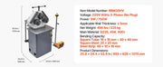 Load image into Gallery viewer, SucceBuy 2.2KW Electric Roll Bending Machine with 180° Maximum Bending Angle Support Horizontal/Vertical Operation (220V 60Hz)
