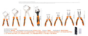 Bild in Galerie-Viewer laden, Amocart 8-Piece Pliers Set 8" Linesman's Pliers 6" Slip Joint Pliers Long Nose Pliers 6" Diagonal Cutter 10" Adjustable Wrench
