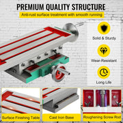 Charger l'image dans la visionneuse de galerie, Amocart Milling Working Table 17.7x6.7 In 2 Axis 4 Ways Move, Multifunction Milling Working Table for Milling Drilling Machine

