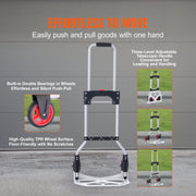 Charger l'image dans la visionneuse de galerie, Amocart 176 lbs Folding Hand Truck Dolly Aluminum Stair Climbing Cart with Telescoping Handle Luggage Trolley for Home Shopping
