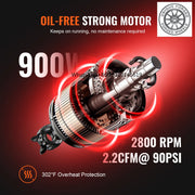 Charger l'image dans la visionneuse de galerie, Amocart Silent Air Compressor 9L 18L 24L 35L Quiet Oil-free Portable Air Pump for Home Repair Tire Inflation Whisper Compressor
