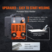 Charger l'image dans la visionneuse de galerie, Amocart Stick Welder 140A/160A/200A ARC/Lift TIG 2-IN-1 Welding Machine w/ IGBT Inverter Portable MMA Welder Machine Hot Start
