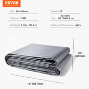Charger l'image dans la visionneuse de galerie, SucceBuy Heavy Duty Tarp Waterproof Tear Proof Poly Plastic Tarps Cover Multi-Purpose Outdoor Tarpaulin with Grommets for Truck
