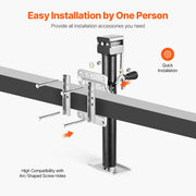 Bild in Galerie-Viewer laden, Amocart 2500Lbs Trailer Jack Swivel Bolt-on Trailer Jack with Ergonomic Handle 15in Vertical Travel for RV Yacht Trailers

