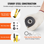 SucceBuy 10Ton Hydraulic Knockout Punch Driver Kit 1/2"-2" w/ 6 Dies Carbon Steel Sheet Hole Opener Manual Hole Digger