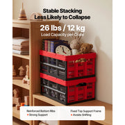 Bild in Galerie-Viewer laden, Amocart 32L 3 Packs Plastic Collapsible Storage Bins Stackable Folding Storage Crates Space-Saving Baskets for Home Organizing
