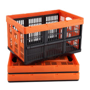 Load image into Gallery viewer, SucceBuy 45L 3/6 Pack Plastic Collapsible Storage Basket Folding Bins with Handles Stackable Containers for Clothes Grocery Toys
