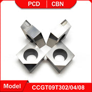 Load image into Gallery viewer, PCD turning tool CCGT09T302 CCGT09T304 CCGT09T308 for copper and aluminum CBN tools machining hard steel and cast iron CCGT
