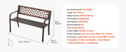 Bild in Galerie-Viewer laden, Amocart Outdoor Bench Wooden Metal Garden Bench for Outdoors 480 lbs Load Capacity Bench Outdoor Garden Park Bench
