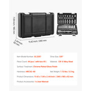 Charger l'image dans la visionneuse de galerie, Amocart Socket Set 86 Pieces 3/8 1/4 1/2in Drive Socket and Ratchet Set SAE Metric Mechanic Tool Kit with Ratchet Wrench
