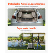 Charger l'image dans la visionneuse de galerie, Amocart 300LBS Folding Chair Rack Cart L-shape Horizontal Placement with Rubber Wheels Metal Chair Storage Dolly for 25 Chairs
