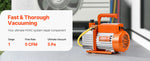 Amocart Vacuum Pump & Oil Bottle 3.5CFM/4CFM/5CFM 1-Stage or 6CFM 9CFM 2-Stage, R134a R22 R410a Systems Conditioner Maintenance